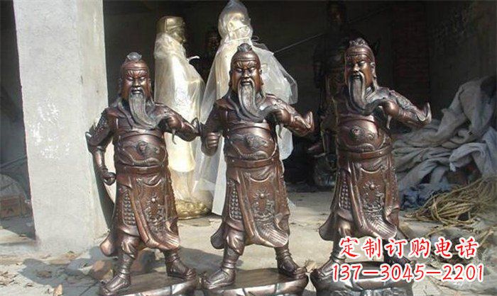 泉州关公古代人物铜雕 (2)