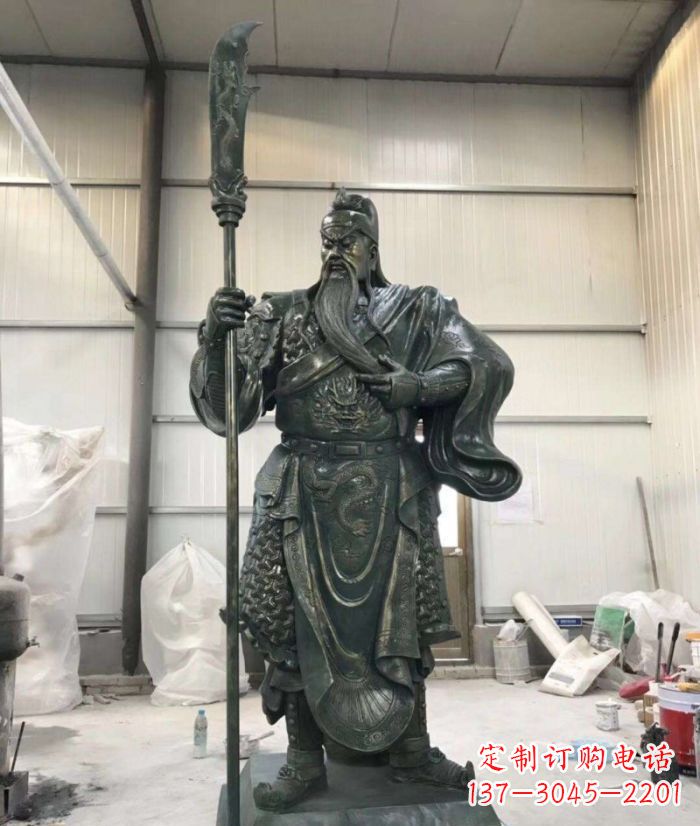 泉州正宗唐朝关公铜雕艺术品