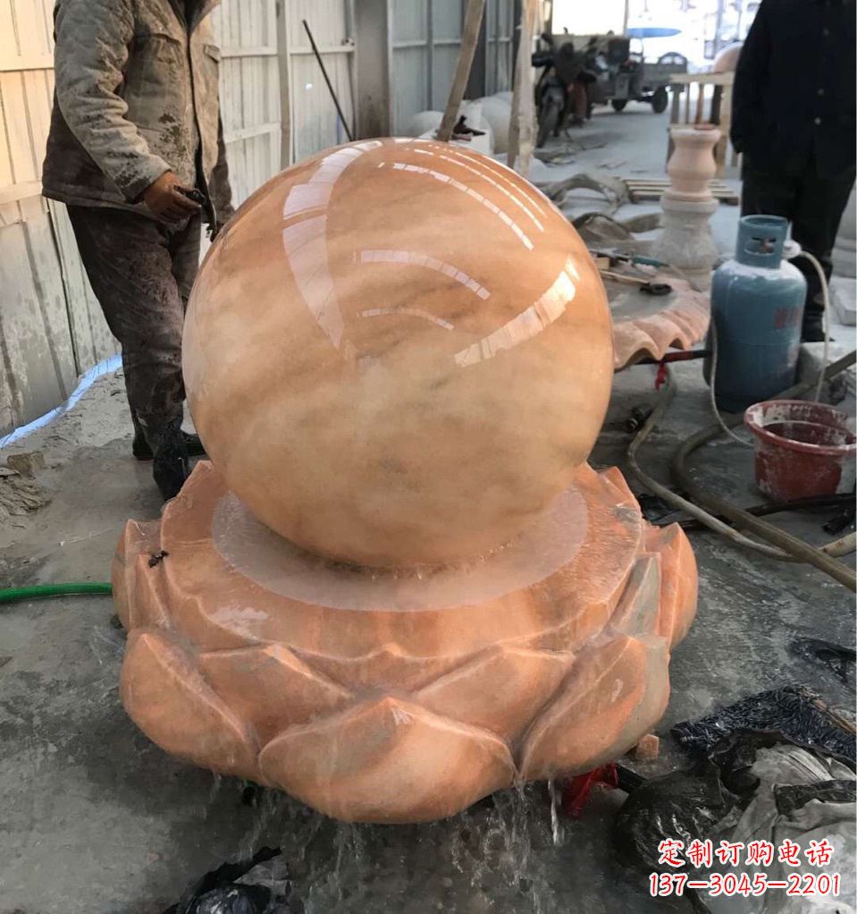 泉州观音风水球定制雕塑