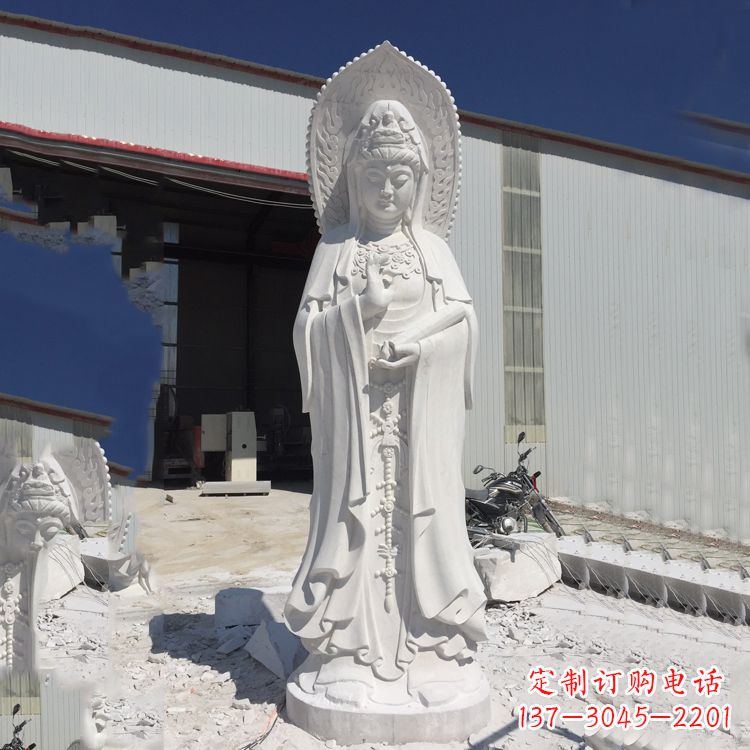 泉州观音大理石雕塑,让你的家居更具仪式感