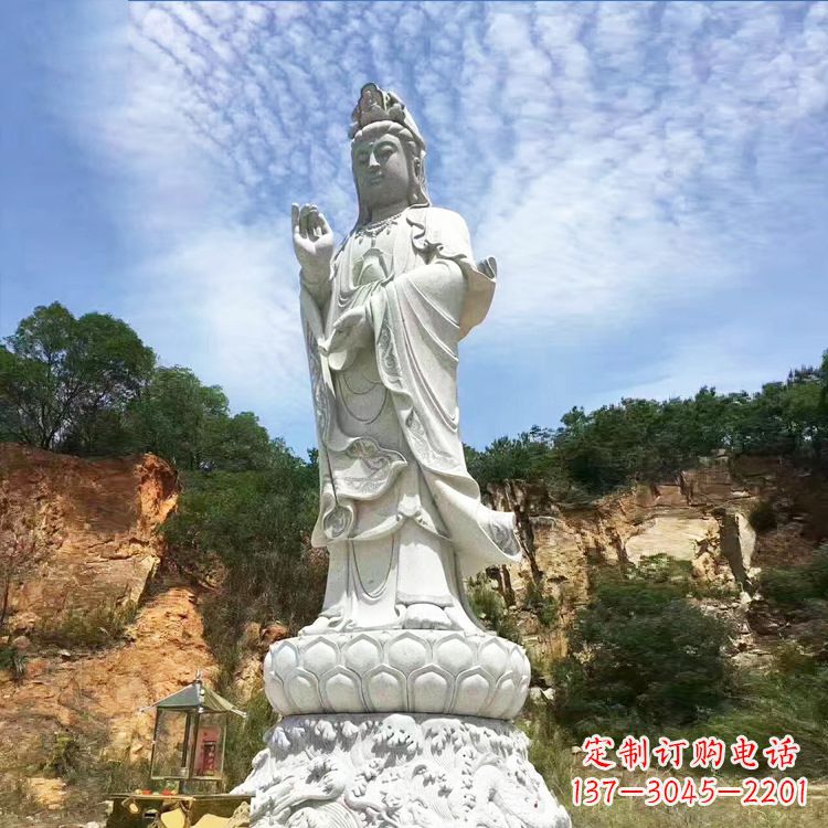 泉州观音菩萨石雕大型景观雕塑