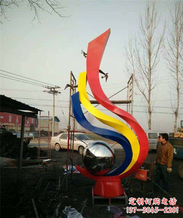泉州不锈钢彩色凤凰雕塑