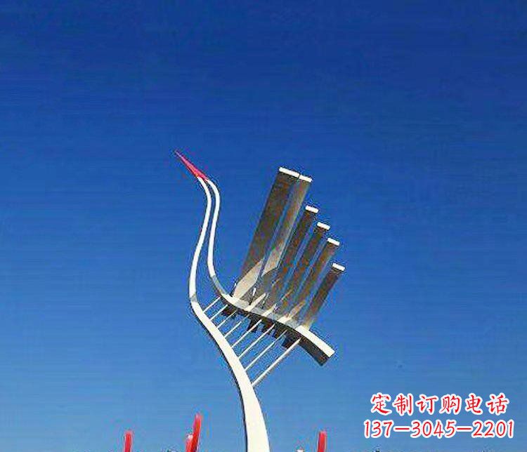 泉州丹顶鹤景观雕塑,完美定制