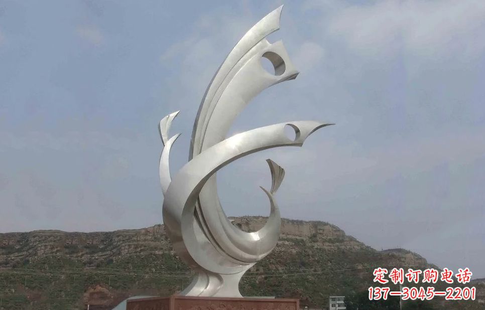 泉州金羽凤凰-不锈钢抽象雕塑