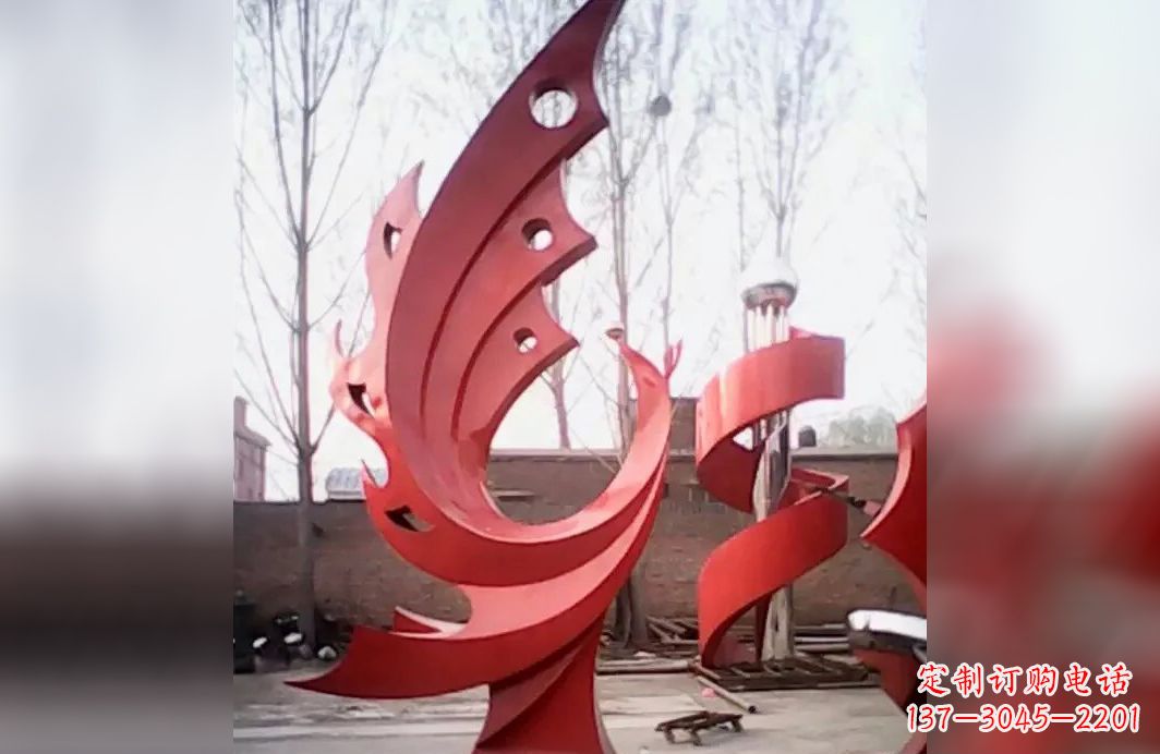 泉州广场不锈钢抽象凤凰雕塑