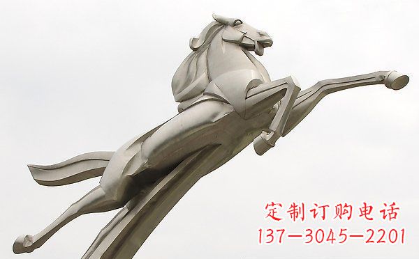 泉州精美不锈钢一马当先雕塑