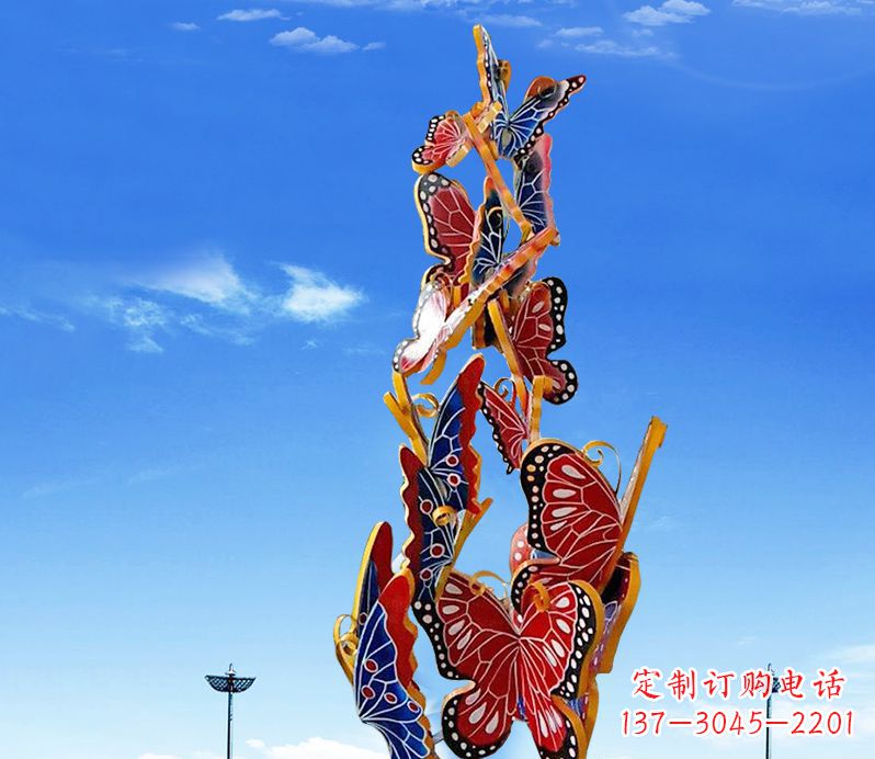 泉州浪漫的不锈钢大型蝴蝶雕塑