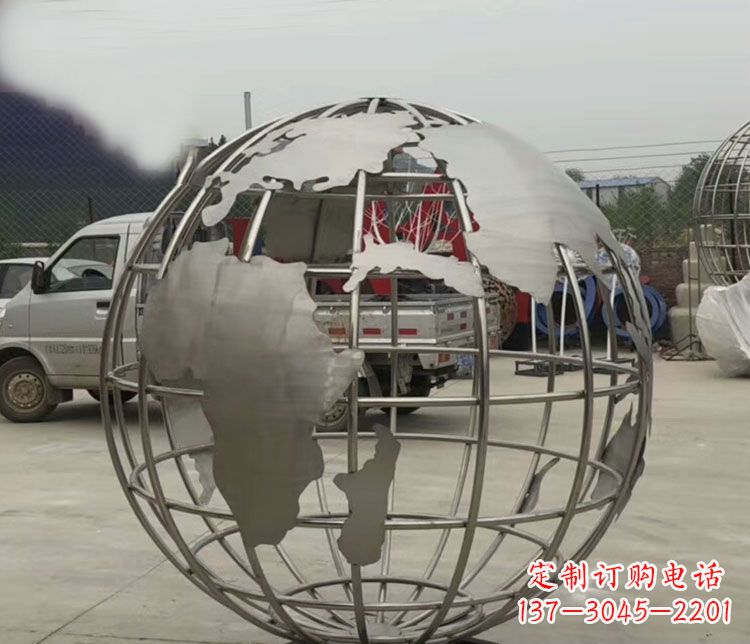 泉州广场不锈钢地球仪雕塑