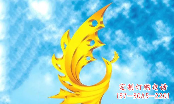 泉州广场不锈钢凤凰雕塑 (4)