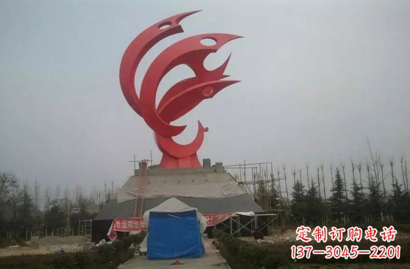 泉州优雅精致的不锈钢凤凰雕塑