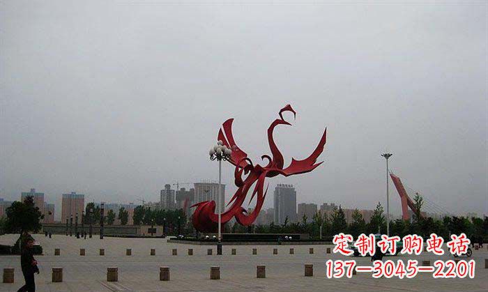 泉州广场不锈钢凤凰展翅雕塑