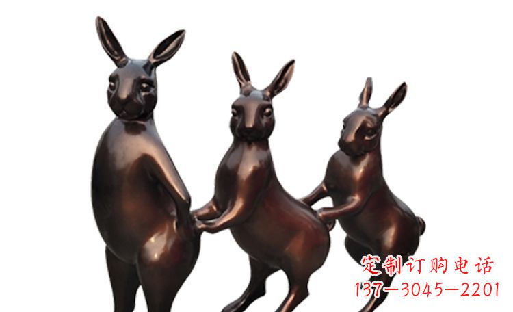 泉州天马行空的不锈钢光面兔子雕塑