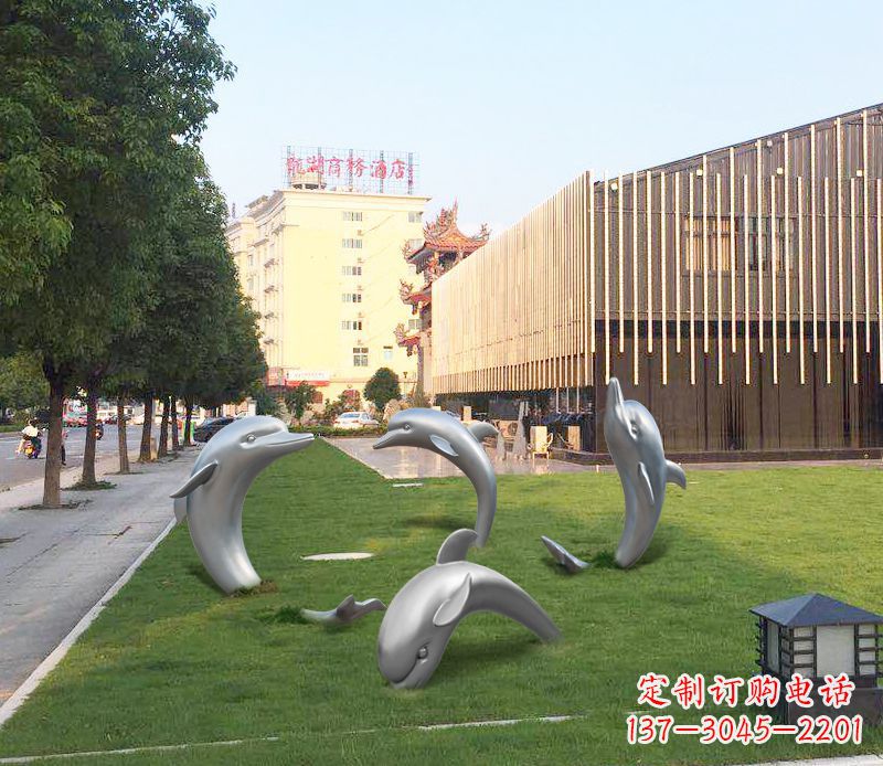 泉州艺术雕塑“海豚”摆件