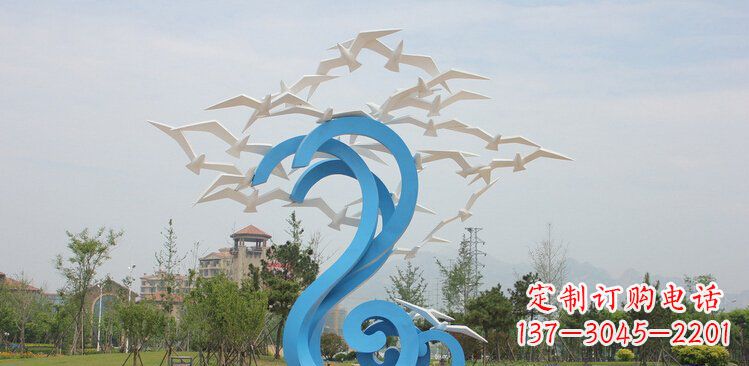 泉州广场不锈钢和平鸽子雕塑