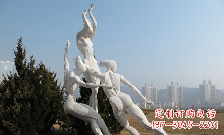 泉州中领雕塑:优雅动人的不锈钢滑冰女孩雕塑