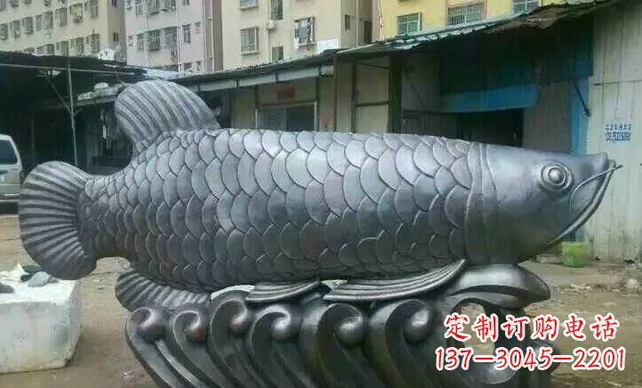 泉州广场不锈钢金龙鱼雕塑 (2)
