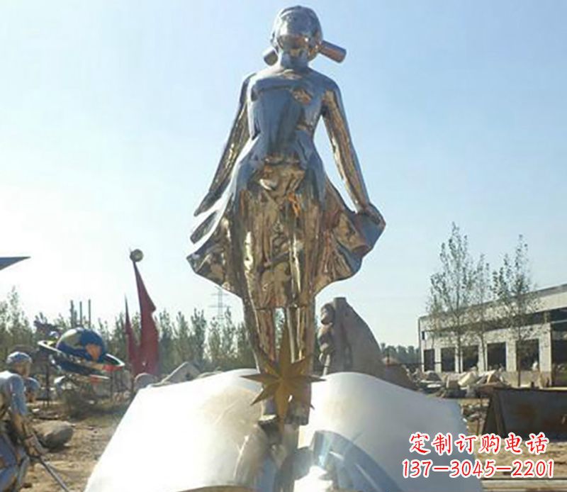 泉州艺术精灵,不锈钢美女雕塑