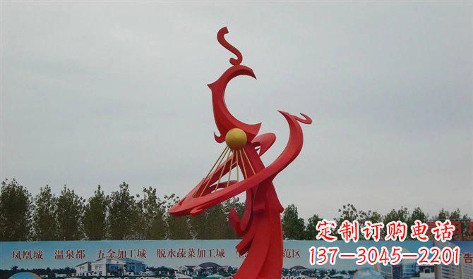 泉州广场不锈钢两只凤凰雕塑
