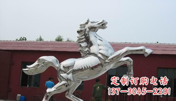 泉州广场不锈钢马动物雕塑