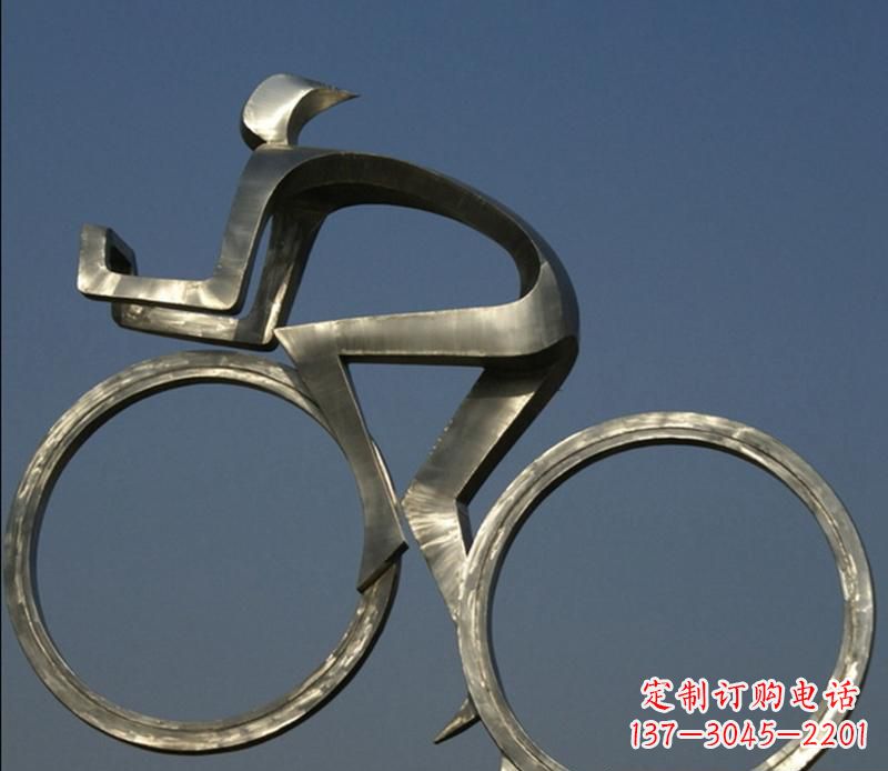 泉州不锈钢骑自行车雕塑