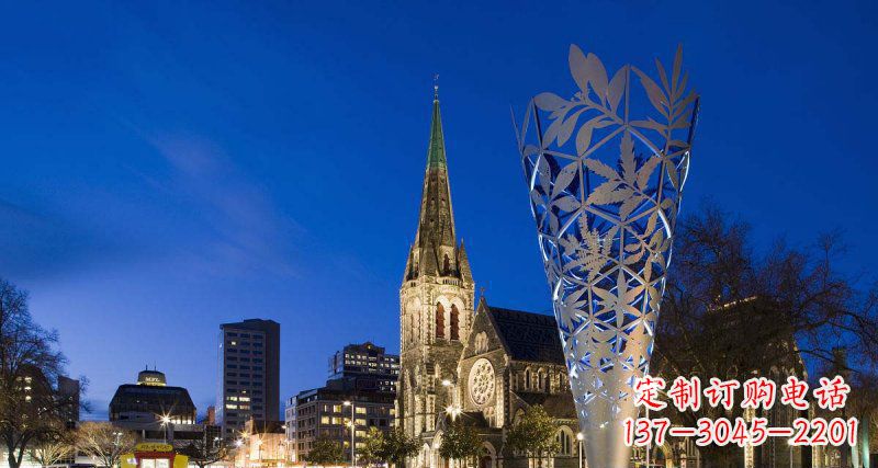 泉州不锈钢树叶雕塑——给现代空间带来优雅古朴之美