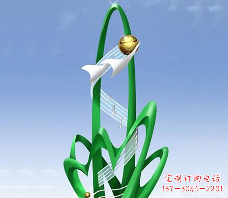 泉州广场不锈钢树叶景观雕塑