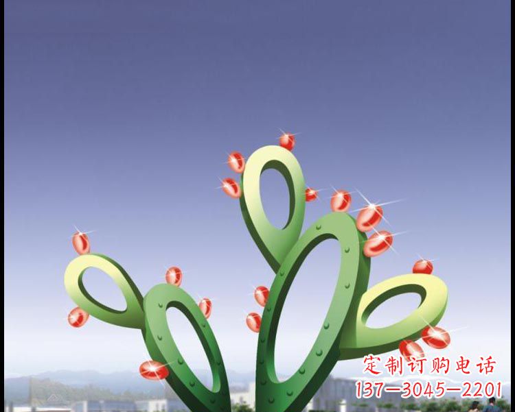 泉州广场不锈钢仙人掌景观雕塑