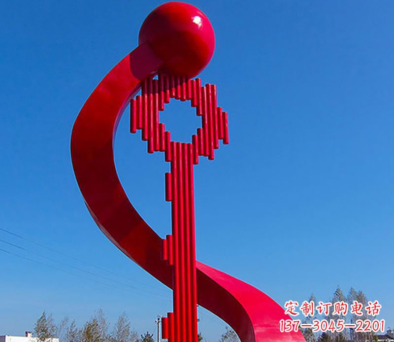 泉州广场不锈钢钥匙景观雕塑