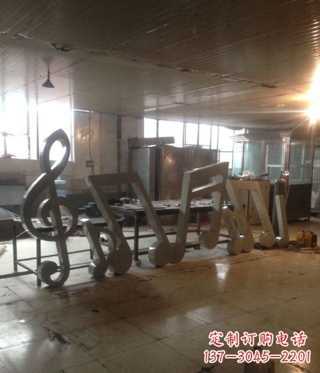 泉州精致不锈钢音符景观雕塑