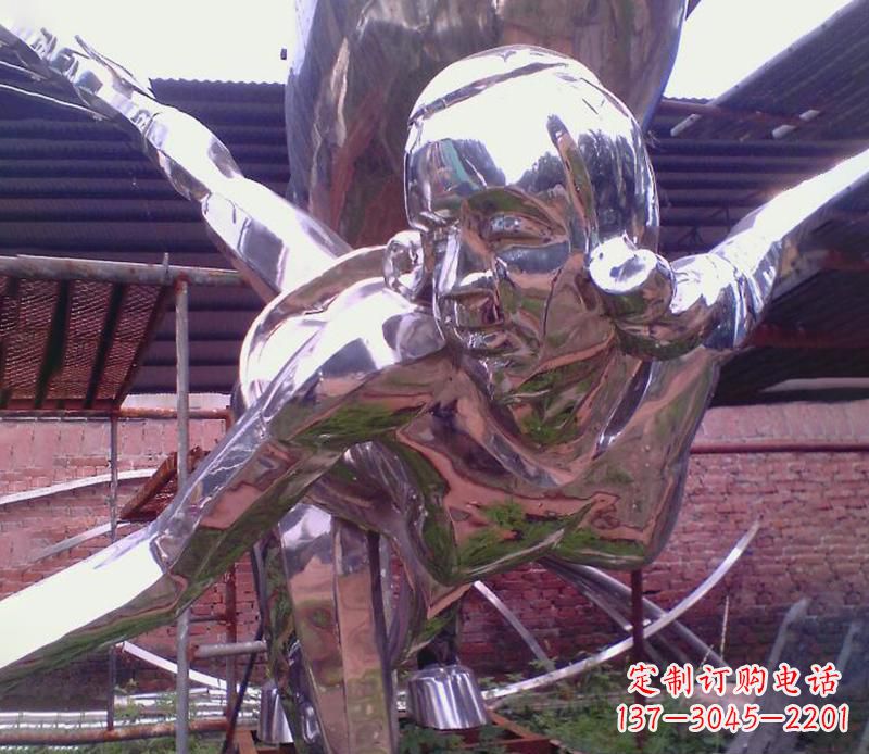 泉州彰显经典风采的不锈钢运动员雕塑