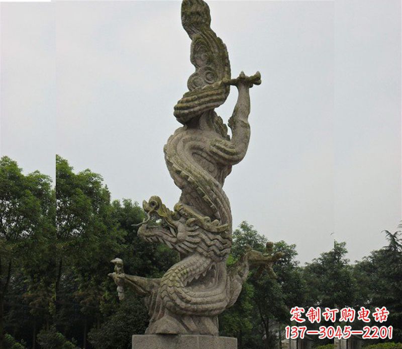 泉州中领雕塑|古典美感的大理石龙雕塑