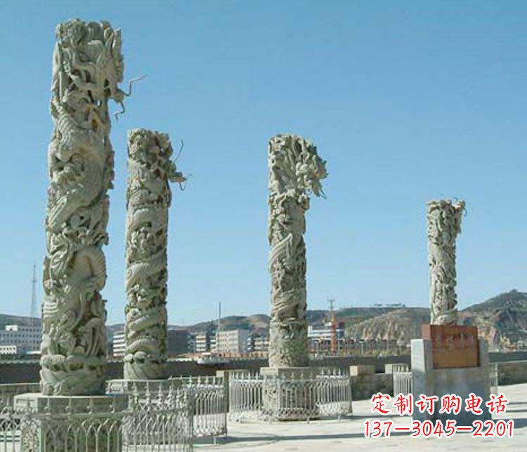 泉州中领雕塑的大理石盘龙柱景观石雕