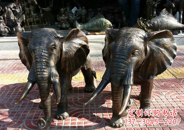 泉州广场大象铜雕