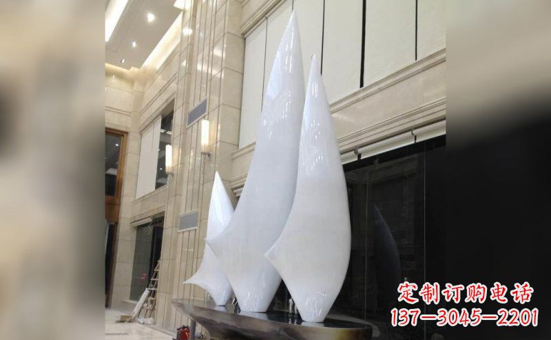 泉州精美不锈钢帆船雕塑
