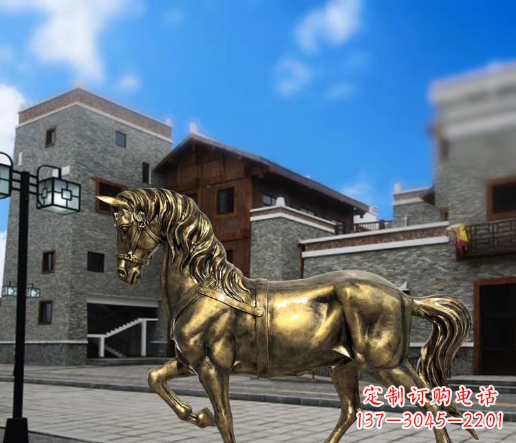 泉州金色动物雕塑,点缀您的园林景观