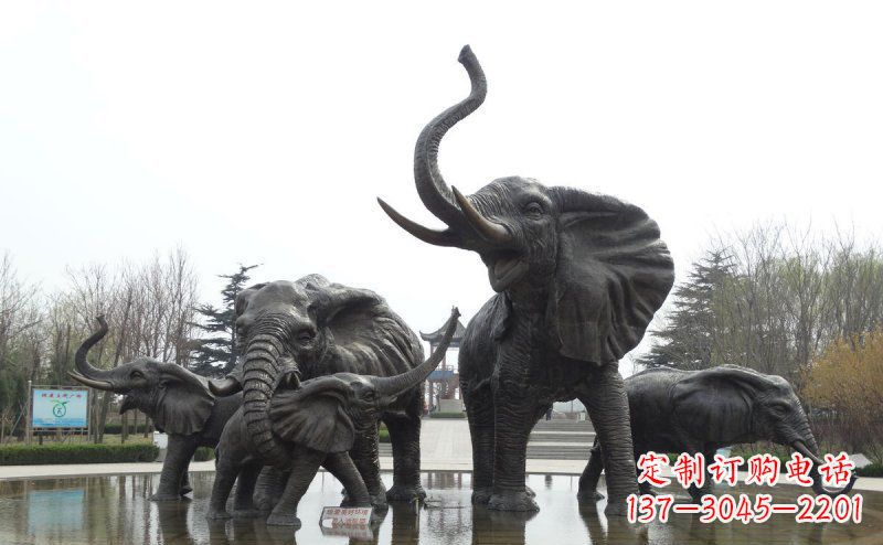 泉州大象玻璃钢雕塑,艺术定制精品