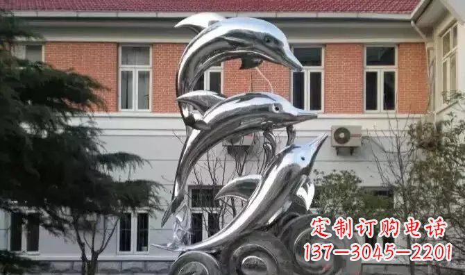 泉州广场海豚不锈钢雕塑