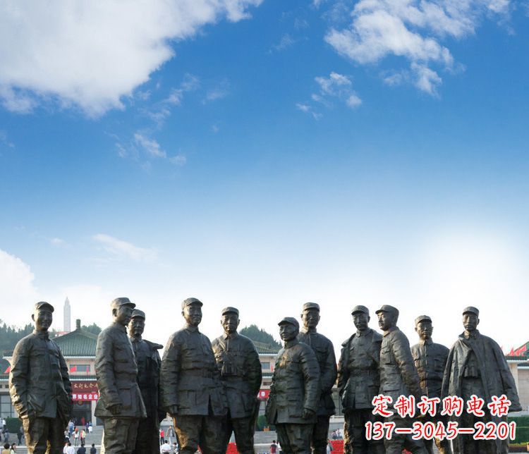 泉州广场红军人物石雕