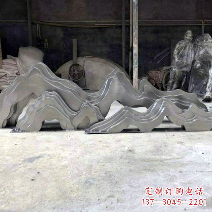 泉州精美大型不锈钢假山雕塑