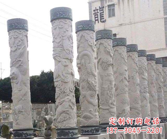 泉州中领雕塑大理石古典龙柱石雕