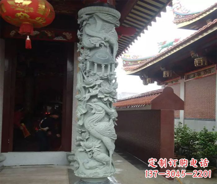 泉州广场景观大理石龙柱石雕_2