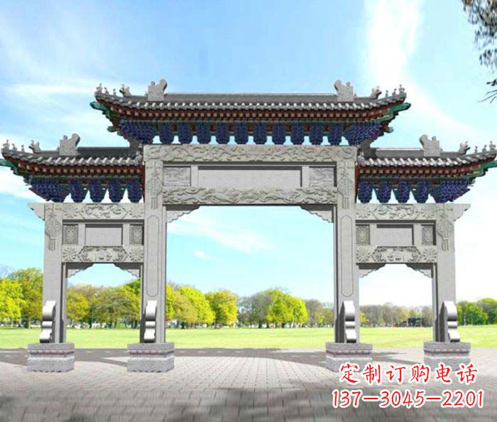泉州广场景观大理石牌楼石雕