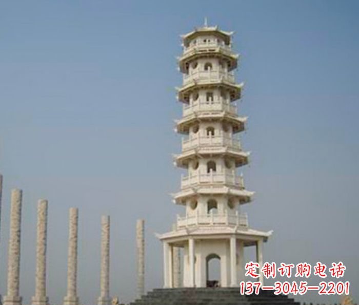 泉州广场景观多层宝塔石雕 (2)
