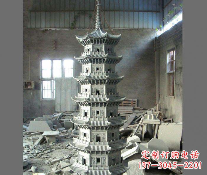泉州广场景观多层宝塔石雕