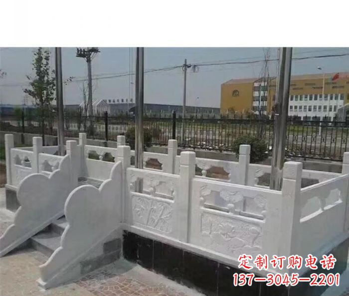 泉州广场景观汉白玉升旗台石雕 (3)