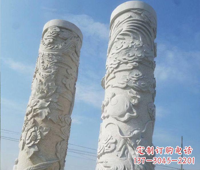 泉州广场景观龙柱石雕