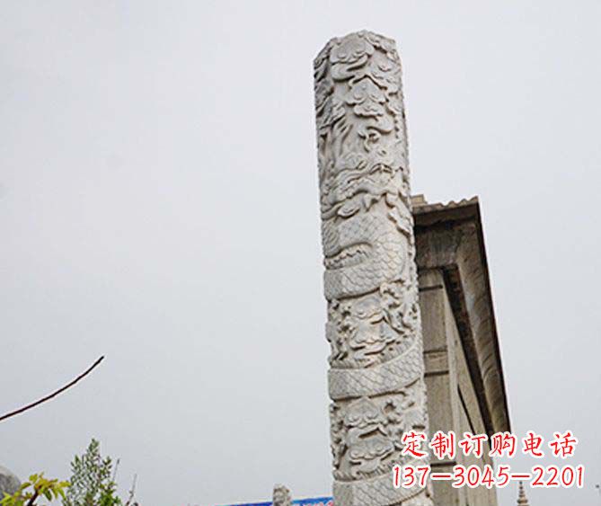 泉州精美艺术品,象征霸气,盘龙柱石雕
