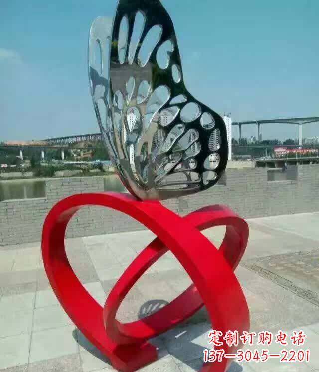 泉州中领雕塑|以不锈钢打造的高端蝴蝶雕塑