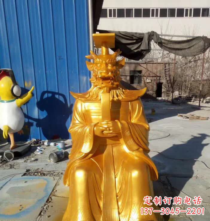 泉州中领雕塑:精美龙王铜雕