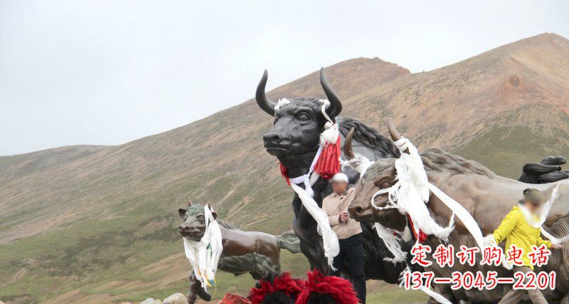 泉州完美纪念:牦牛景观铜雕